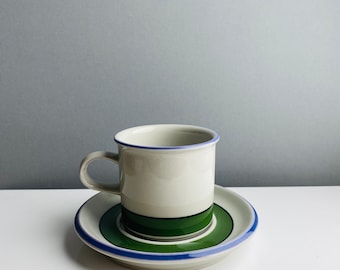 Rare color-Vintage Arabia Finland cup set named “Selja” designed by Ulla Procope