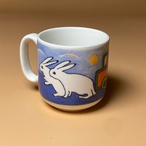 Vintage Arabia Finland children&#39;s mug “On the way to the world &quot; -  Heljä Liukko-Sundström - 1998