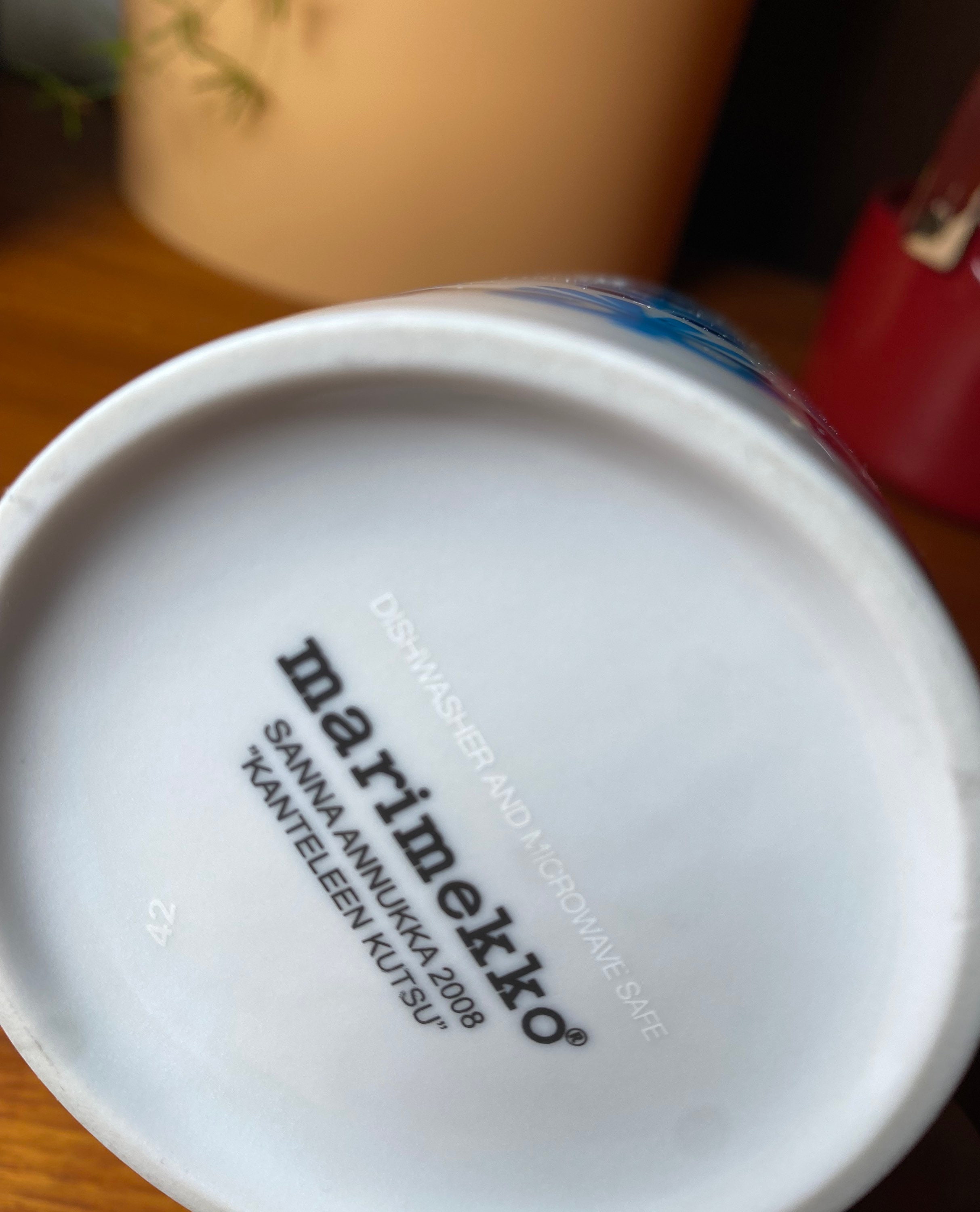 Marimekko Kanteleen Kutsu Mug Blue Designed by Sanna Annukka 2008