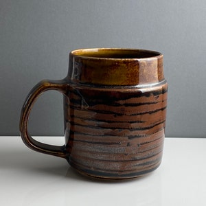 Excellent condition/Rare arabia hug ceramic mug named Okra, 1960s, Made in Finland image 1