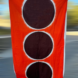 Super Rare /big size vintage Marimekko vintage fabric / curtain / table cloth named “Vaarallinen planeetta” designed by Maija Isola