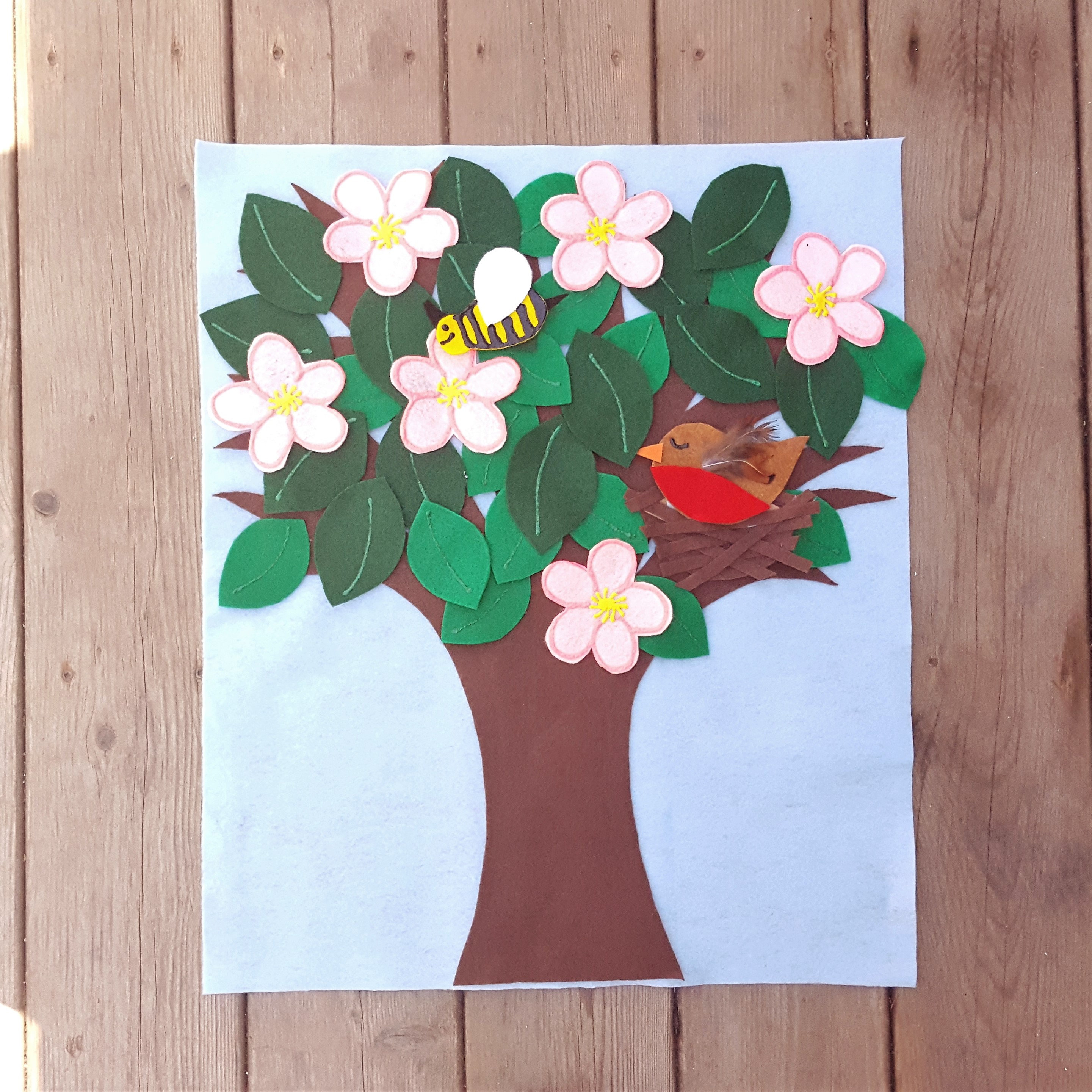 Seasons Felt Board Set: Tree, Animals, Educational Toy - Etsy