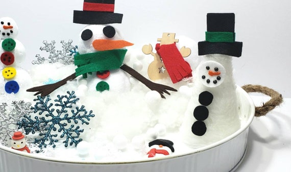 Winter Snowman Sensory Bin - Pre-K Pages