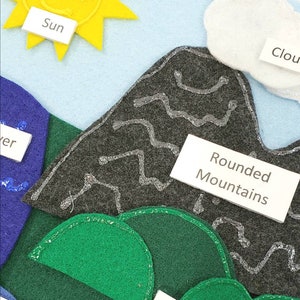 Land and Water Felt Set, Water Bodies Classification, Landform unit study, montessori, water body unit study, geography homeschool image 8