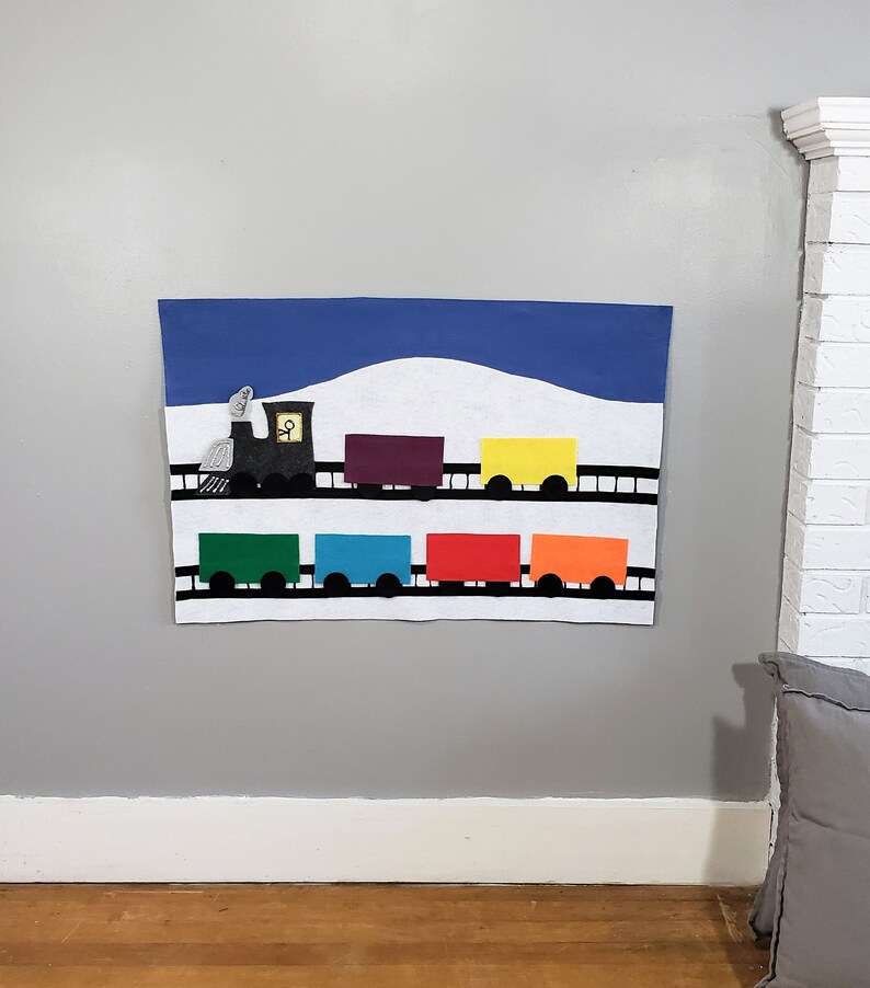 Christmas train felt set Santa train felt set Felt Christmas train Train felt set Christmas felt board Christmas train felt board