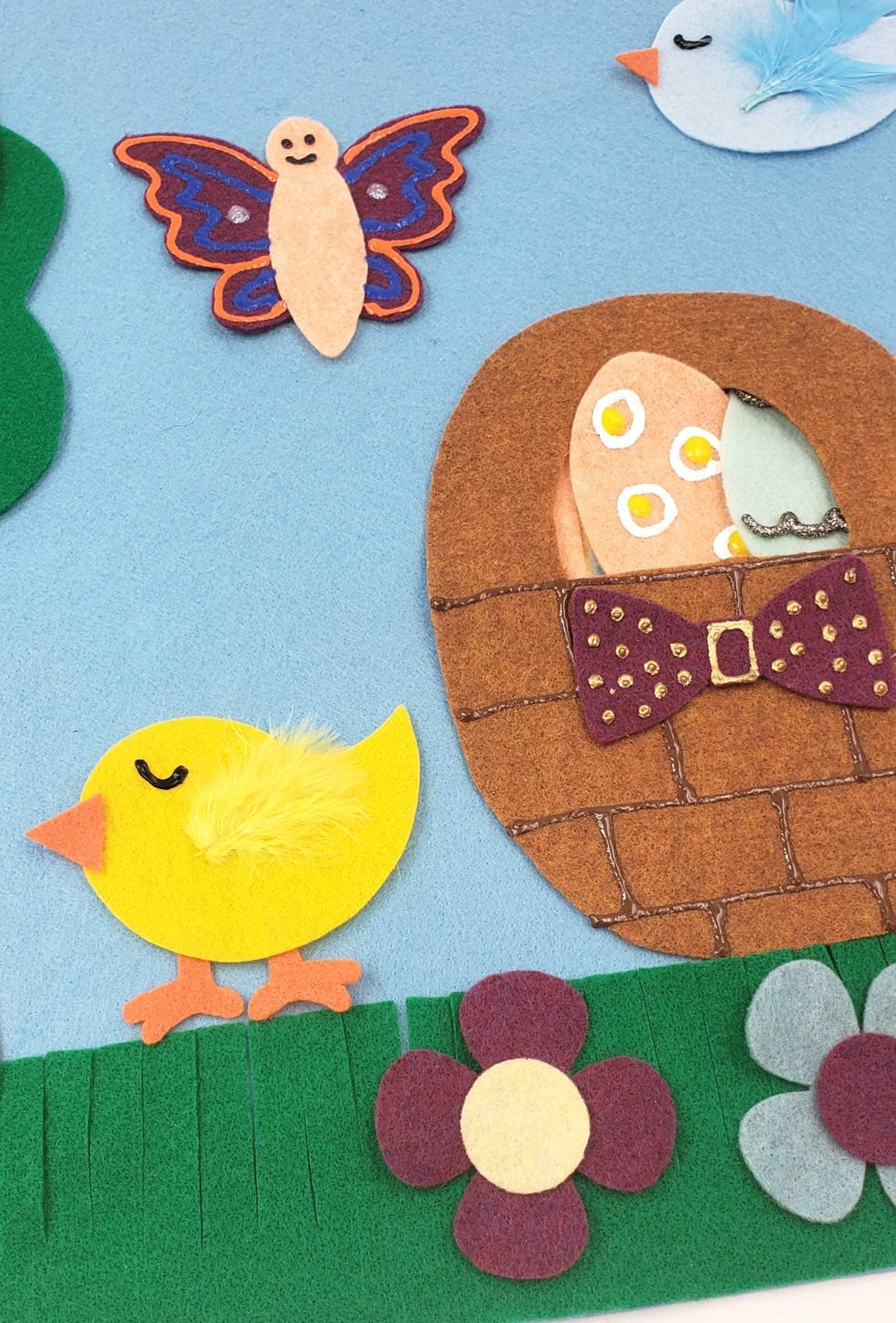 Easter Felt Board Easter Bunny Felt Board Easter Felt Set Etsy