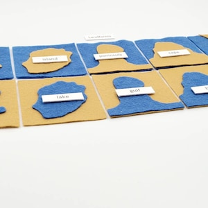 Formes terrestres et aquatiques | Reliefs Montessori