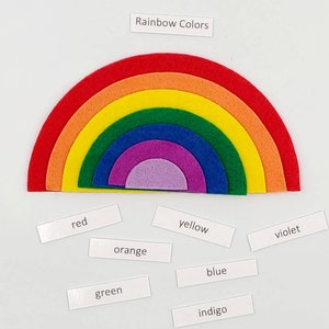 Rainbow felt set | Color classification