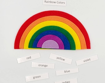 Rainbow felt set | Color classification