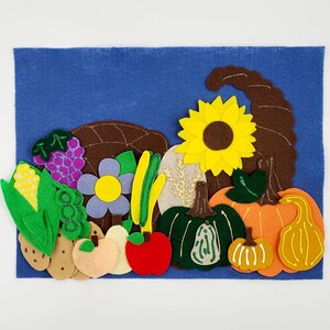 Harvest Felt Board Set: Cornucopia, Fruits & Veggies