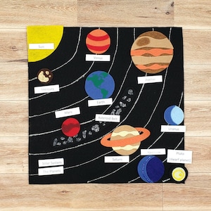 Solar System Felt Board Set: Preschool Homeschool Science