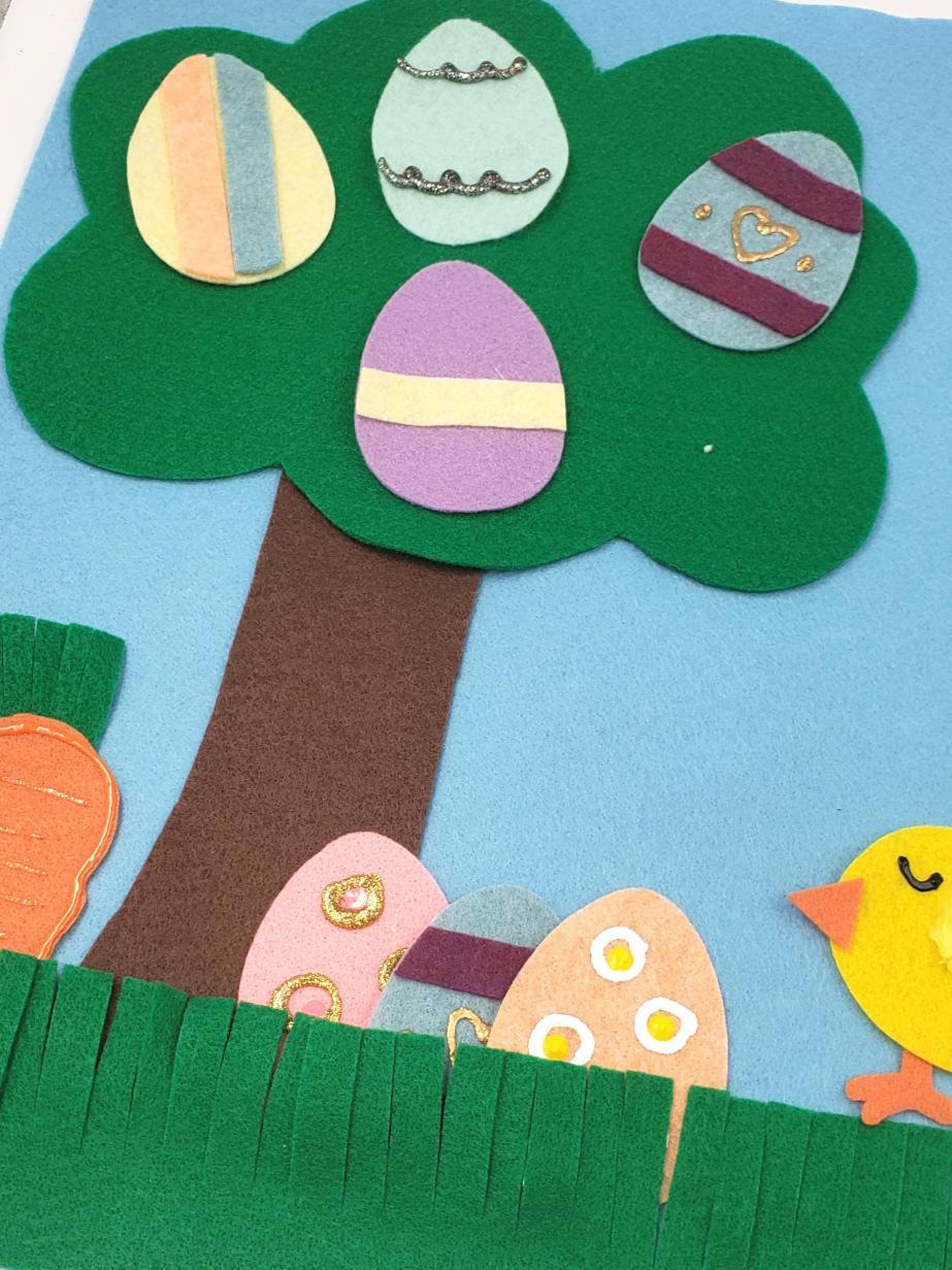 Easter Felt Board Easter Bunny Felt Board Easter Felt Set Etsy