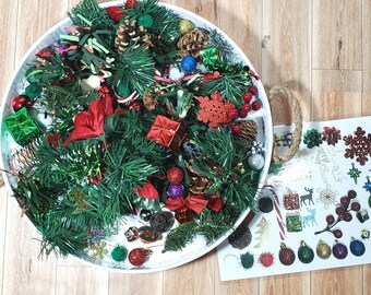 Christmas Seek and Find, Seek and Find Sensory Bin, Christmas Sensory Bin, Christmas I Spy, Sensory Bin, I Spy Sensory Bin | Matching