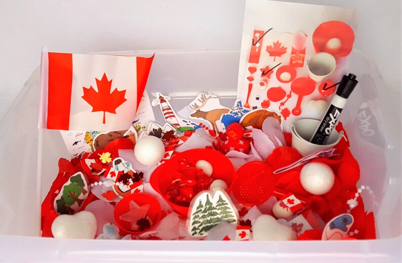 Canada Day Sensory Bin Seek and Find Happy Canada Day Etsy Canada