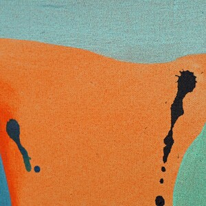 Lámina abstracta naranja de la Costa Azul, regalo para ella imagen 6