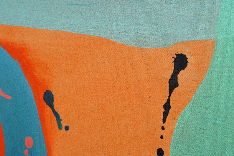 Lámina abstracta naranja de la Costa Azul, regalo para ella imagen 6