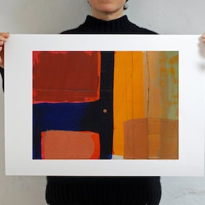 Yellow Abstract Art Giclee Print: Boat Yard #2, Cornwall