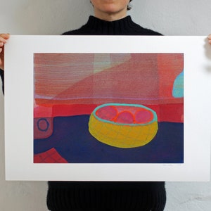 Yellow Bowl Art Print: Giclee Still Life Reproduction