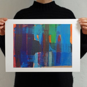 Blue Abstract Art Print Giclee - Art for Home