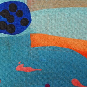 Lámina abstracta naranja de la Costa Azul, regalo para ella imagen 5