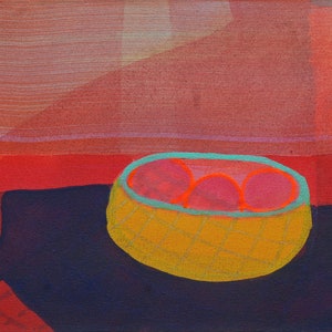 Original Painting Still Life, Gift For Her 'The Yellow Bowl' image 3