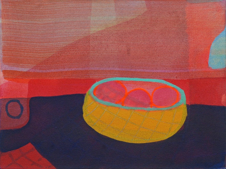 Original Painting Still Life, Gift For Her 'The Yellow Bowl' image 3