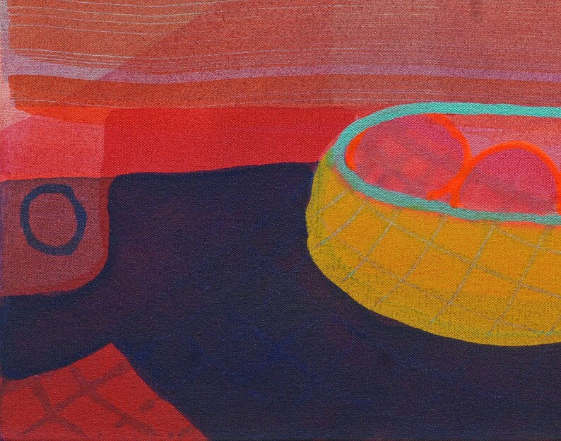 Original Painting Still Life, Gift For Her 'The Yellow Bowl' image 4