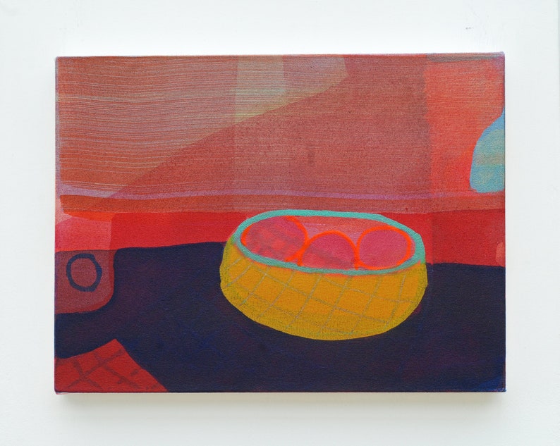 Original Painting Still Life, Gift For Her 'The Yellow Bowl' image 6