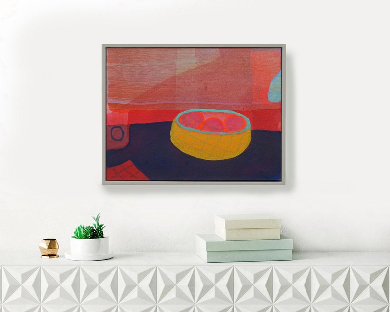 Original Painting Still Life, Gift For Her 'The Yellow Bowl' image 1