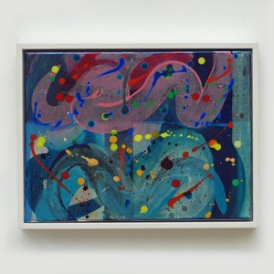 Small Colorful Abstract Painting on Canvas - 'Butterfly'