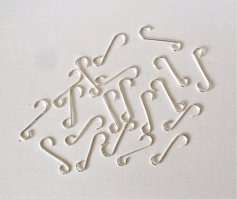 Silver Colored Ornament Hooks / Set of 20 Hooks Etsy