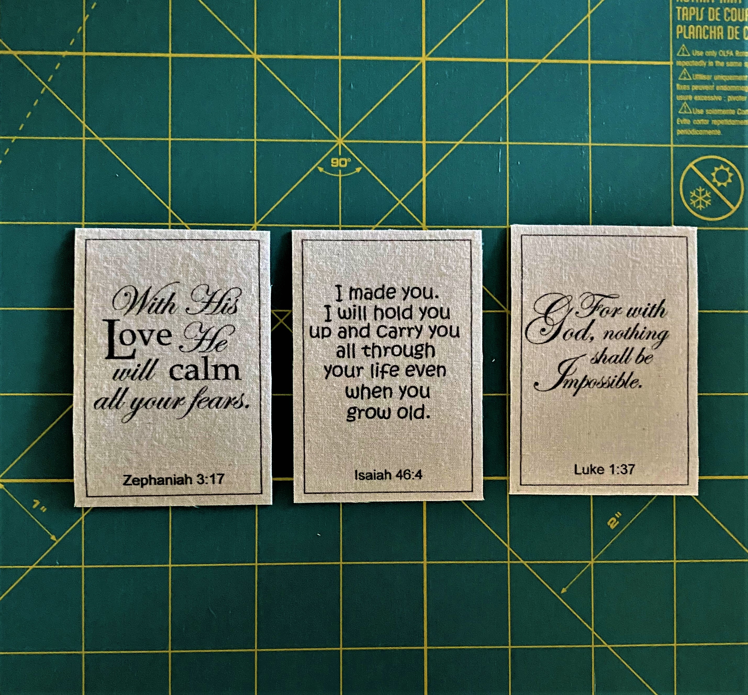 Scripture Blocks Uplifting Scripture Blocks # 1 / Fabric Word Phrases / Junk Journal ...