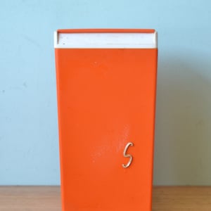 Vintage retro oranje Nallyware keuken bus suiker OT10