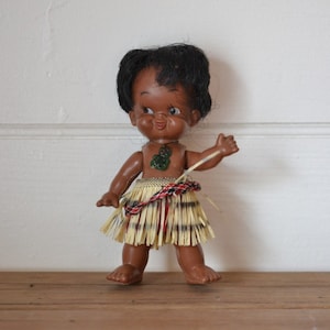 Vintage Retro Maori doll NZ tiki kitsch tribal