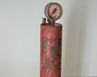 Antique metal air compressor pump Hughes