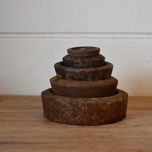 Balanças de cozinha vintage de ferro fundido, pesos imperiais 3,45 kg