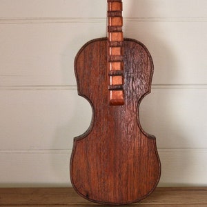 Uitstekende viool display CD houder hout met de hand gemaakt