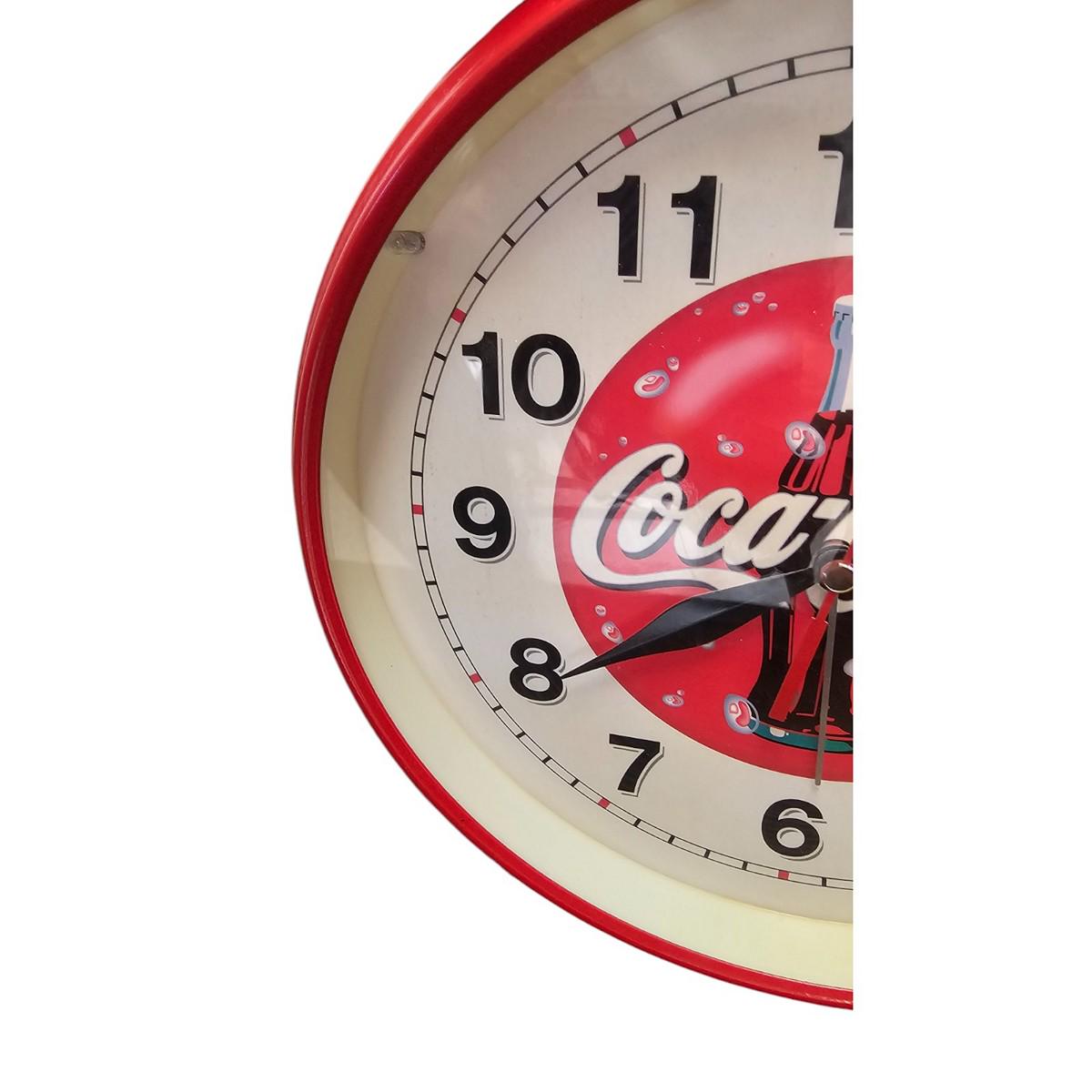 Vintage 1990s Jumbo Coca-cola Coke Alarm Clock Red Metal Alarm Not