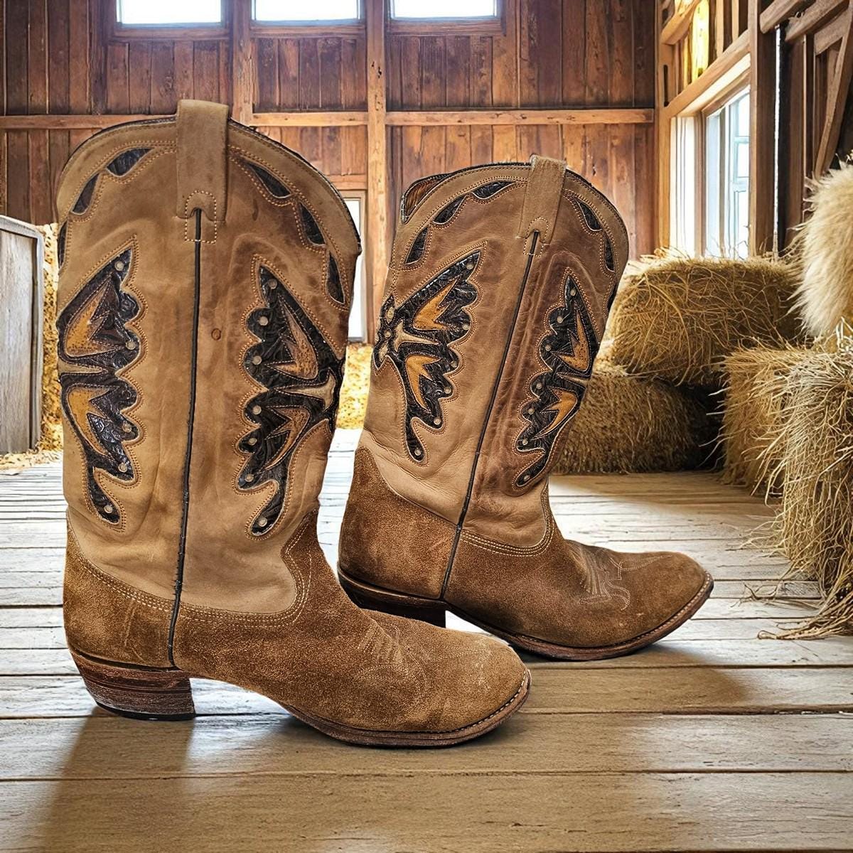 Western inlay boots - Etsy 日本