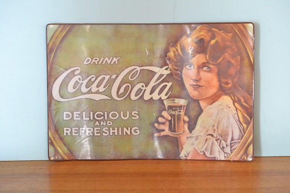 Vintage Coca Cola Placemat Art Deco Lady Delicious And Etsy Vintage Coca Cola Placemat Art Deco Lady Delicious And Etsy