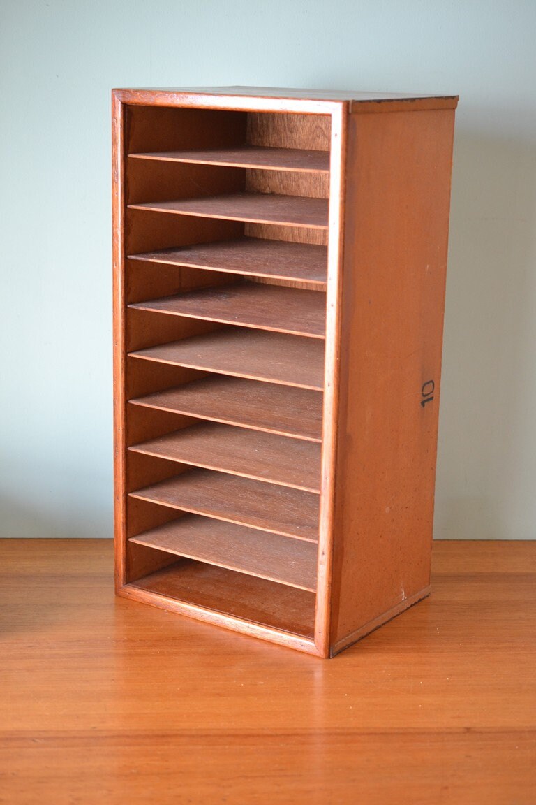 Vintage wooden pigeon holes file storage office NOT free Etsy