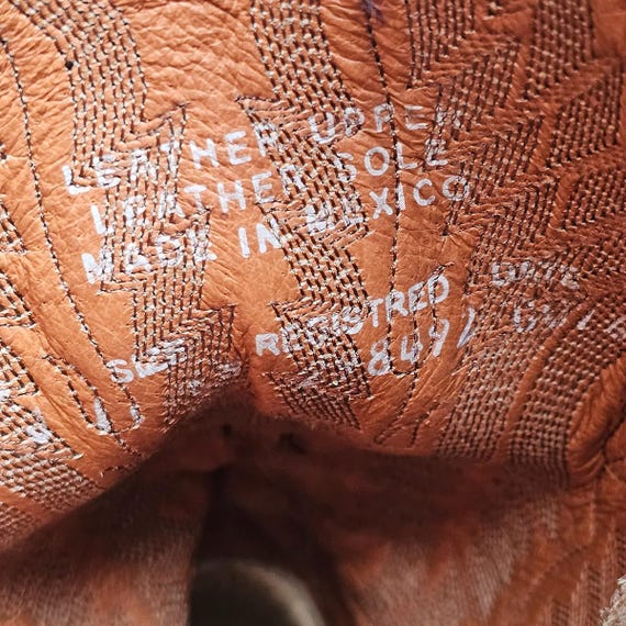 Vintage Dan Post Python leather Snakeskin Western… - image 8