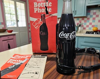 Vintage 1995 COCA COLA Button Round Disc Blinking Landline