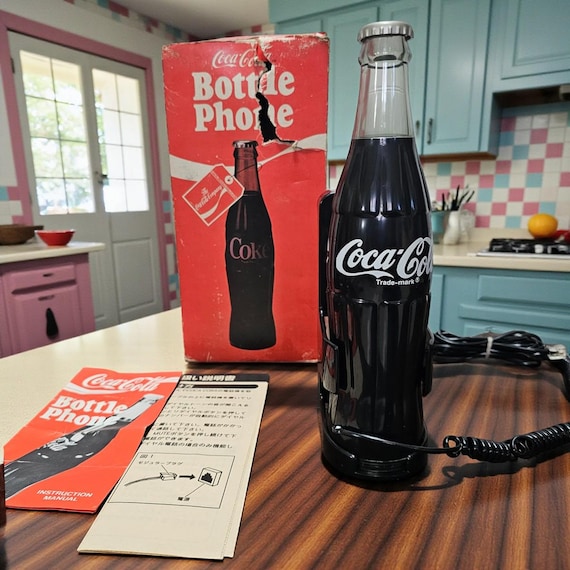 Vintage 1983 Coca Cola Bottle Phone Model 5000 Boxed Novelty
