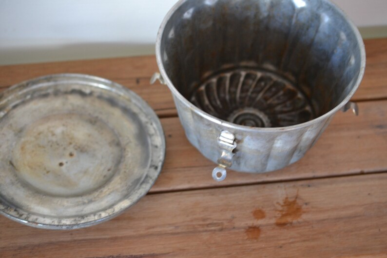 Vintage pudding pot canister steamer metal Etsy