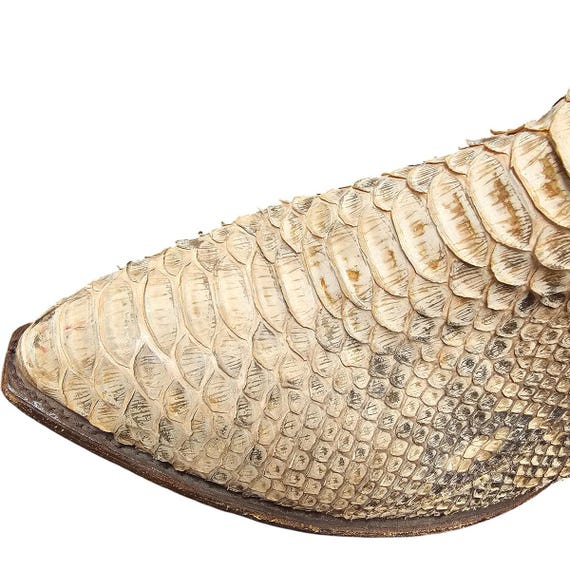 Vintage Dan Post Python leather Snakeskin Western… - image 3