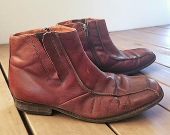 Vintage Florsheim Men’s Brown Leather Boots  Size 9 1/2 EE