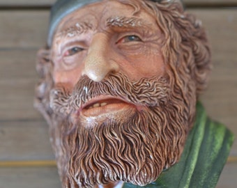 Vintage chalkware head Fagin F wright England ylbt13