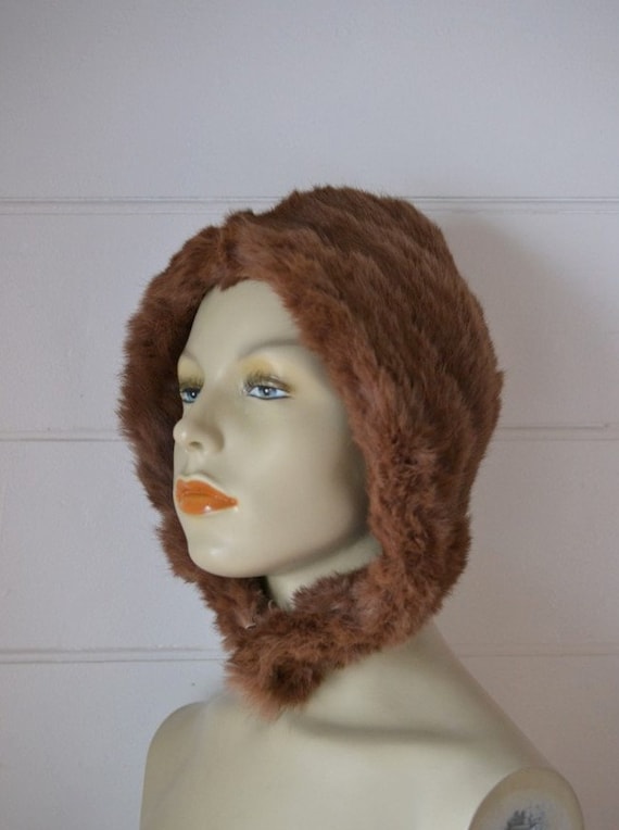 Vintage brown ladies / womens fur hat 1920s to 1