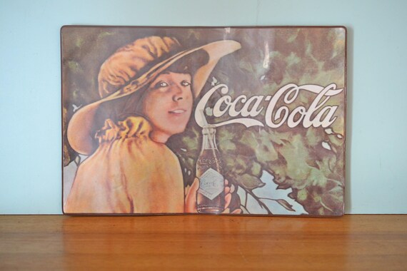 Vintage Coca Cola Placemat Art Deco Lady Ot1a Etsy Vintage Coca Cola Placemat Art Deco Lady Ot1a Etsy